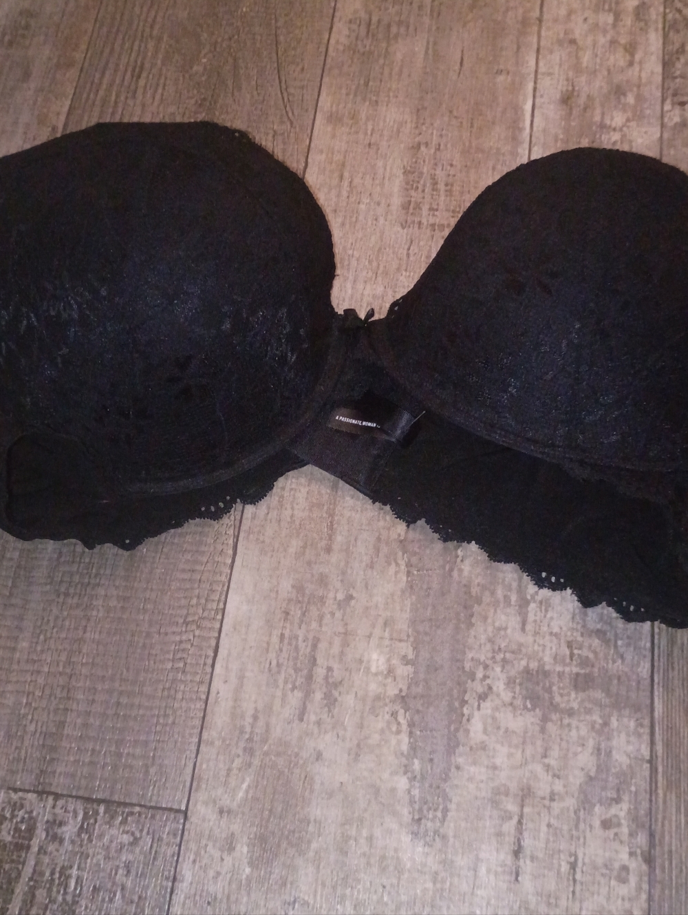 Torrid Bra Black Lace Strapless Push-Up Bra - Women Intimates & Sleepwear